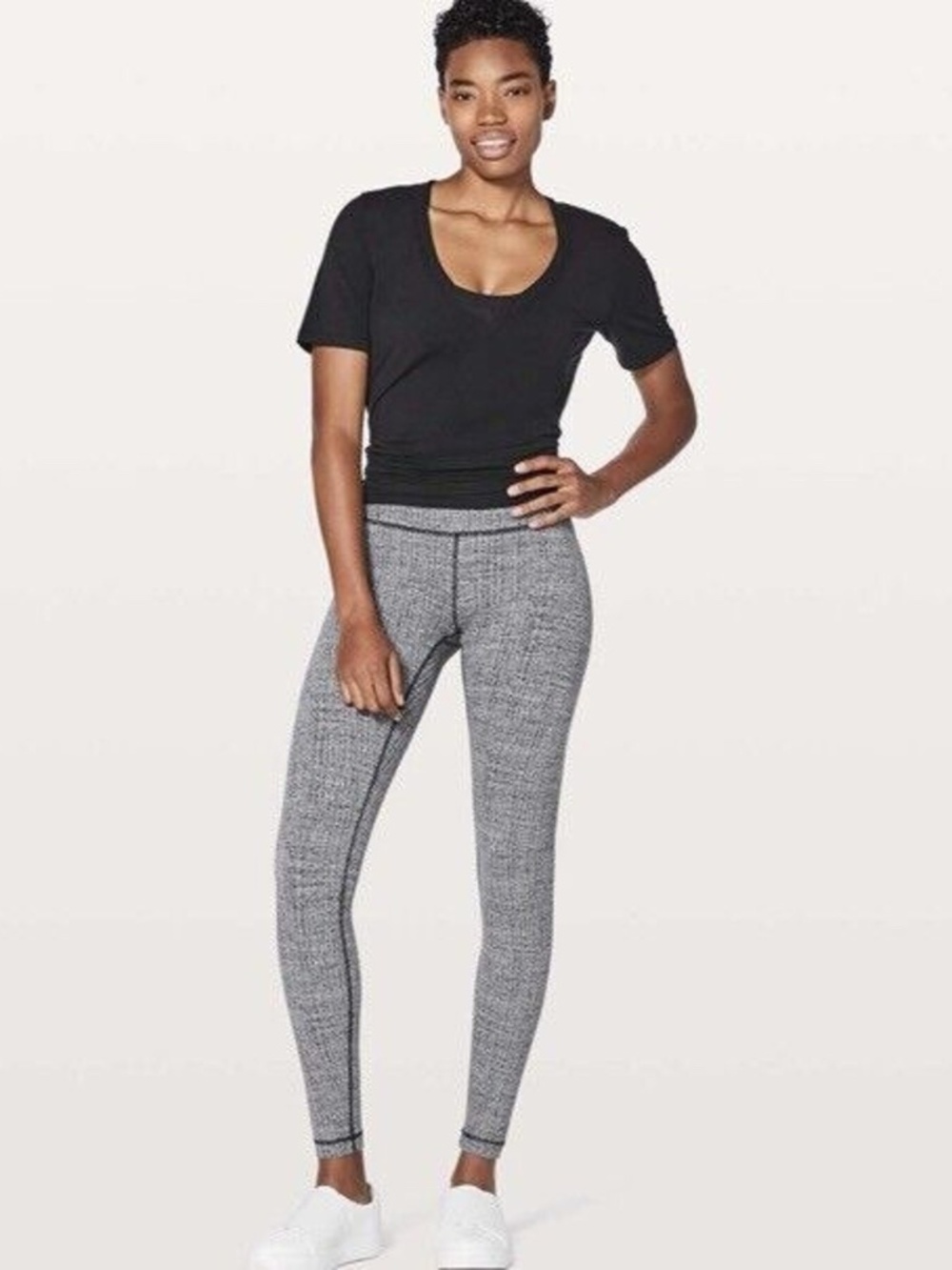 Lululemon Wunder Under Hi-Rise Tight 28” – Ritual Jacquard Luon – Black/White 4